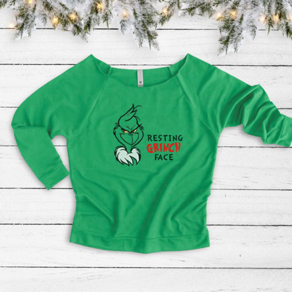Tops | Resting Grinch Face Off The 
